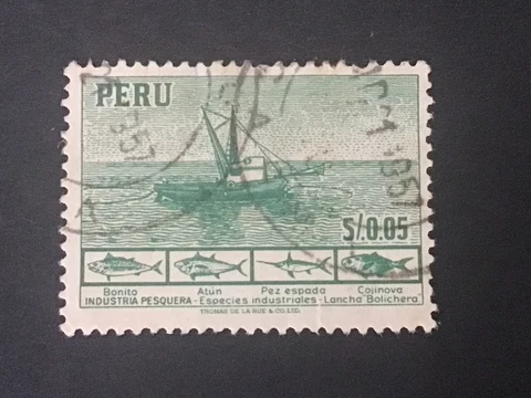1952 Peru Postal Stamp-Fishing Cover