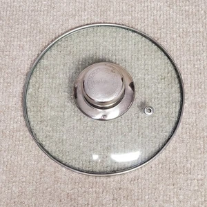 "Tapa de repuesto de vidrio ventilado de acero inoxidable KittAmor borde interior 6 1/2""" - Imagen 1 de 5