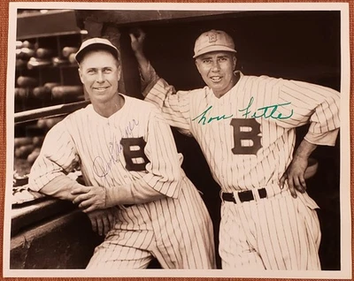 Lou Fette Jim Turner Auto Boston Braves Vintage 1930's Baseball 8x10 Photo JSA - Image 1 of 4