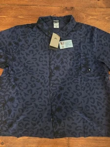 Nike SB Animal Print Bowler Button Up Skate Shirt Unisex XXL FN2595-410 - Picture 1 of 7