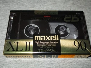 VINTAGE MAXELL XL II-TYPE II-HIGH-90 MINUTES AUDIO CASSETTE TAPE-NEW OLD STOCK - Picture 1 of 1