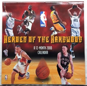 Landmark NBA Heroes of the Hardwood 2000 12-Month Wall Calendar - Picture 1 of 4