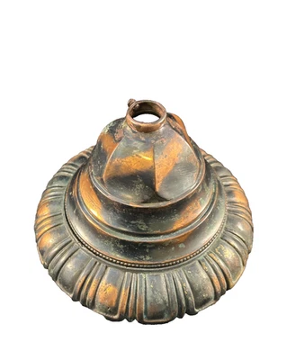 antique early electric,Victorian 1910's Japanned brass canopy - Image 1 of 4