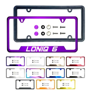 New Laser Etched Customize Stainless Steel License Plate Frame MetalCaps-loniq 6 - Picture 1 of 115