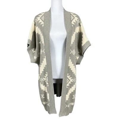 Cárdigan American Living by Ralph Lauren XL Gris Suroeste Tejido Abierto Azteca Foto 1 de 4