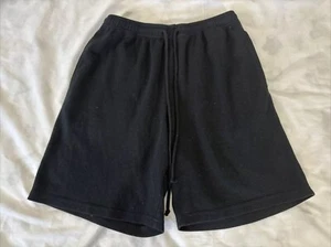 EUC WOMEN COTTON SPANDEX MISSES BIKE LEGGINGS SHORTS GYM YOGA SMALL BLACK - Picture 1 of 6