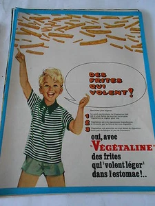 PUBLICITE 1967  Des Frites qui volent ? oui avec Végétaline - Imagen 1 de 1
