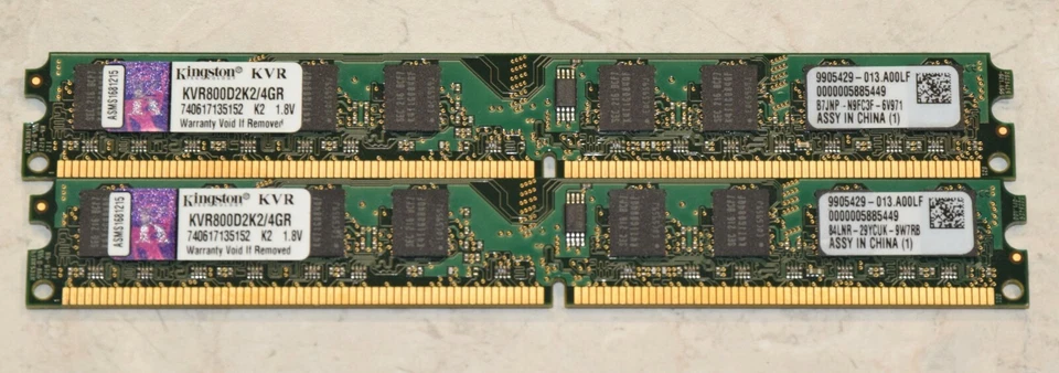4GB Kit (2x 2GB) Kingston DDR2 PC2-6400 800MHz Low Profile Desktop Memory RAM - Image 1 of 1