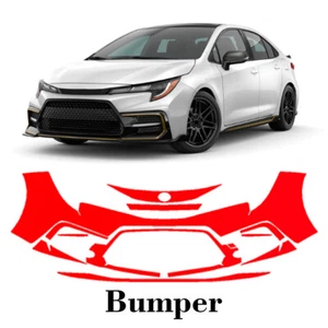 Front bumper PreCut PPF Paint Protection Film For Toyota Corolla SE 2020-2022 - Picture 1 of 8