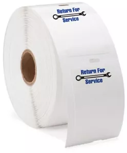 Pegatinas impresora cambio aceite devolución para servicio - adhesivo ligero (rollo de 500) - Imagen 1 de 3