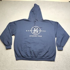 Garth Brooks Tour Sweatshirt Mens XL Blue Long Sleeve Hooded Stradium Tour - Picture 1 of 14
