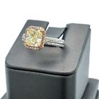 EGL Certified Fancy Light Yellow Diamond Engagement Ring