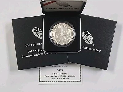 2013 5- Star Generals Commemorative Silver Dollar OGP - Image 1 of 3