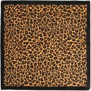 Leopardenmuster Bandana Animal Print ~ Wearable Art 100% Baumwolle - Schal - Bild 1 von 12