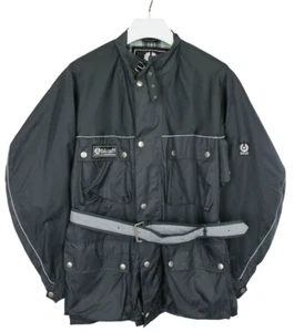 BELSTAFF Jacket Men's XL Full Zip Band Neck Belted Pockets Lightweight Vintage - Picture 1 of 20