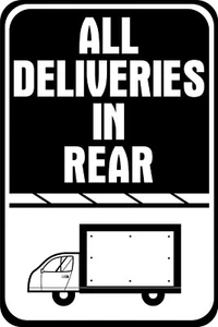 TODAS LAS ENTREGAS DE CAMIONES EN LETRERO TRASERO DE PLÁSTICO PVC LISO (ELIGE TALLA)  - Imagen 1 de 6