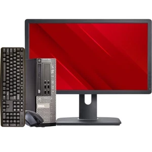 Dell i5 PC Desktop Computer SFF 8GB RAM 1TB HD 22" LCD Windows 10 Home Wi-Fi - Picture 1 of 6