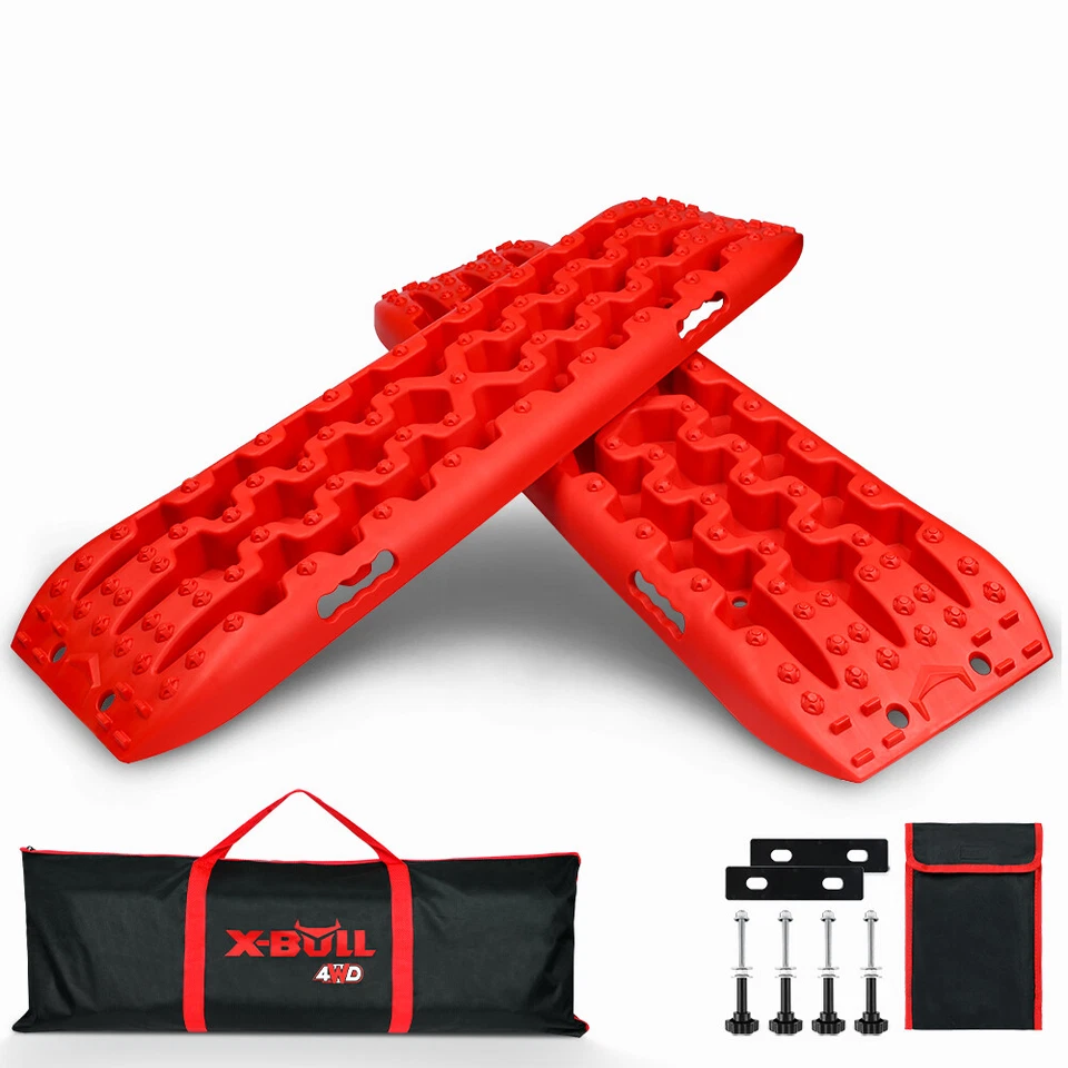 X-BULL 3gen Recovery Tracks Traction Sand Snow Mud Track Tire Ladder Red 4wd