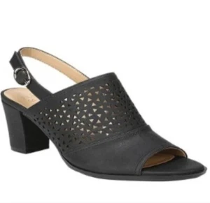 NUEVO EN CAJA Sandalias Naturalizer Talla 9.5 Lennie 2 Negras Tacón Grueso Perforado con Cordones - Imagen 1 de 10