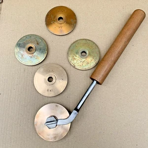 Bookbinding Leather Brass Roller Embossing Finishing Tool plus extra rollers - Picture 1 of 9