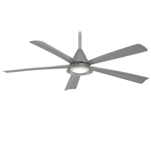 Minka-Aire F541L-SL Cone 54 inch Silver Outdoor Ceiling Fan