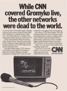 1983 CNN: Pubblicità Gromyko coperta stampa vintage dal vivo - Foto 1 di 1