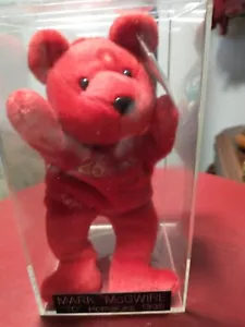 Salvino's Bamm Beano's MARK McGWIRE #25~ ""70" Homeruns 1998 Beanie Beanie Bear in Custodia - Foto 1 di 8