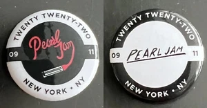 PEARL JAM 2 PIN MSG NYC 9/11/2022 NEW YORK MADISON SQUARE GARDEN BUTTON SET - Picture 1 of 5