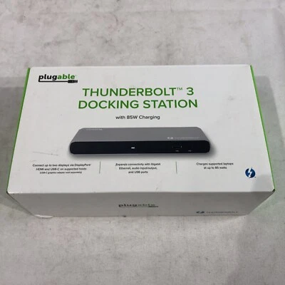 Plugable Thunderbolt 3 TBT3-UD1-85W USB-C Docking Station-Open Box - Image 1 of 4