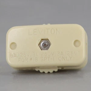 IVORY IN LINE LAMP SWITCH FOR SPT-1 LAMP CORDS NEW 30053G - Picture 1 of 3