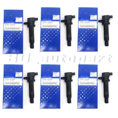 6x Bobina de encendido 27301-3CEA0 para Hyundai Azera Grandeur 2012-2020 3,3 L 3,0T Foto 1 de 4