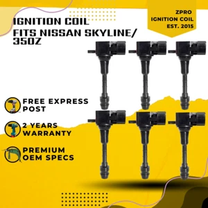 6 Ignition Coils Nissan 350z Roadster Skyline 300GT 350GT VQ35DE VQ30DD 3.0L 3.5 - Picture 1 of 7