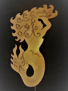 MERMAID Metal Beach House Garden Yard Pond Art Stake - Picture 1 of 1