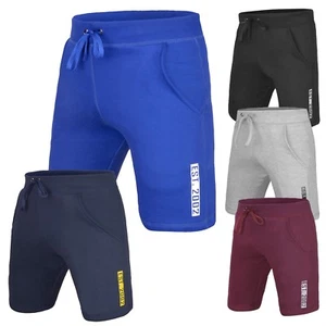 DEFY Para hombres Nuevo Clásico Fitness Jogger Gimnasio Ejercicio Informal Algodón Polar Pantalones Cortos - Imagen 1 de 18