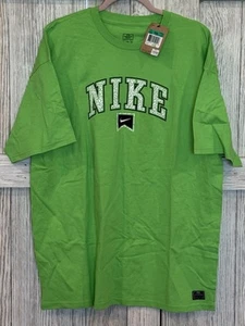 Nike Green spellout T-shirt Short sleeved letters NWT - Picture 1 of 5