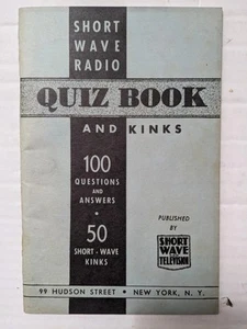 Vintage Short Wave Radio Quiz Book & Kinks - 1938 Vintage - Zdjęcie 1 z 6