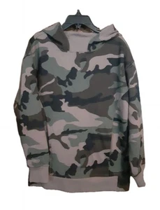 Wonder Nation Camoflage Hooded Pullover Sweater Boys Size 6-7 Green Long Sleeve - Picture 1 of 5