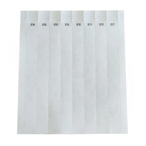 White Paper 23mm Wristbands Pack of 80 - Picture 1 of 1