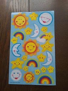Sandylion Stickers Vintage Sun Moon Stars Rainbow Sheet - Foto 1 di 2