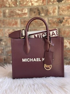 Nuevo Bandolera Michael Kors Mirella Pequeña Shopper Top Cremallera Sangre de Buey - Imagen 1 de 8