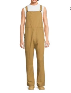 Salvatore Ferragamo Linen Blend overalls Tan Size 52. Missing 1 Overall Buckle - Picture 1 of 9
