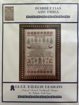 Blue Ribbon Designs- Poinsettias and Pines chart - Image 1 of 2