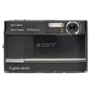 Sony Cyber-shot DSC-T9 6.0MP Black Digital Camera Well Used - Picture 1 of 8