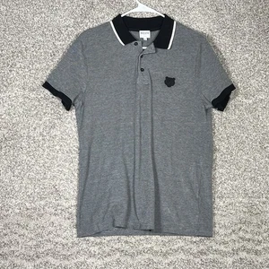 Kenzo Paris Polo Shirt Men’s Medium Gray Cotton Pique Short Sleeve Designer Golf - Picture 1 of 7