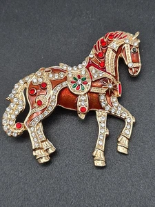 Brosche &quot;Honigkuchen-Pferd&quot; Pferd Honigkuchen weihnachten wint - Bild 1 von 2