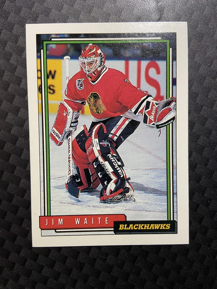 Jimmy Waite 1992-93 Topps #100 Chicago Blackhawks - Image 1 of 2