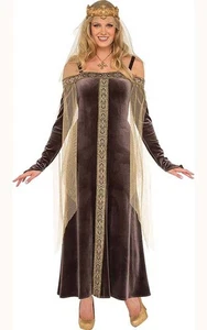 DAMA GRIS RENACENTISTA PRINCESA MEDIEVAL ADULTO MUJER ADULTO DISFRAZ - Imagen 1 de 2