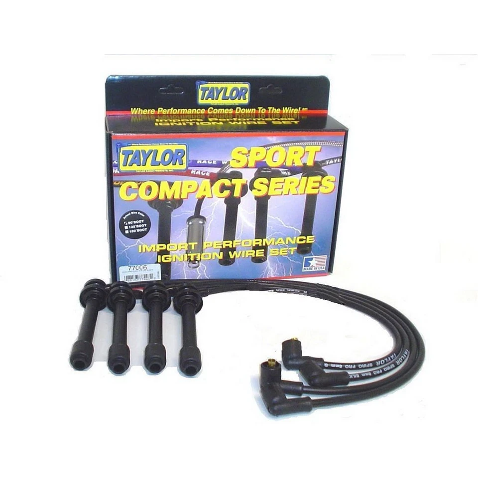 Juego de cables enchufables Taylor 77006; Spiro Pro 8 mm negro para 88-01 Honda 1,5/1,6/1,7/1,8 L Foto 1 de 1