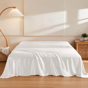 Seide Flaches Laken 100% 6A+ Top Qualität Reine Maulbeerseide Bettlaken Kühlend Ultra... - Bild 1 von 9