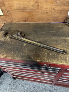 Vintage Rigid Tool 24” Pipe Wrench 1727823. Nice Useable Wrench For The Trades - Picture 1 of 22